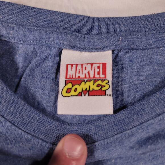 Marvel Captain America Graphic Short Sleeve Casual T Shirt Mens Size L Blue - Picture 3 of 9